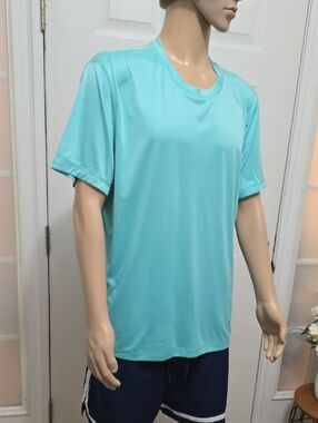 ST. JOHN'S BAY BRAND MEN'S "POOL BLUE" SHORT SLEEVES TEE-SHIRT SIZE XL